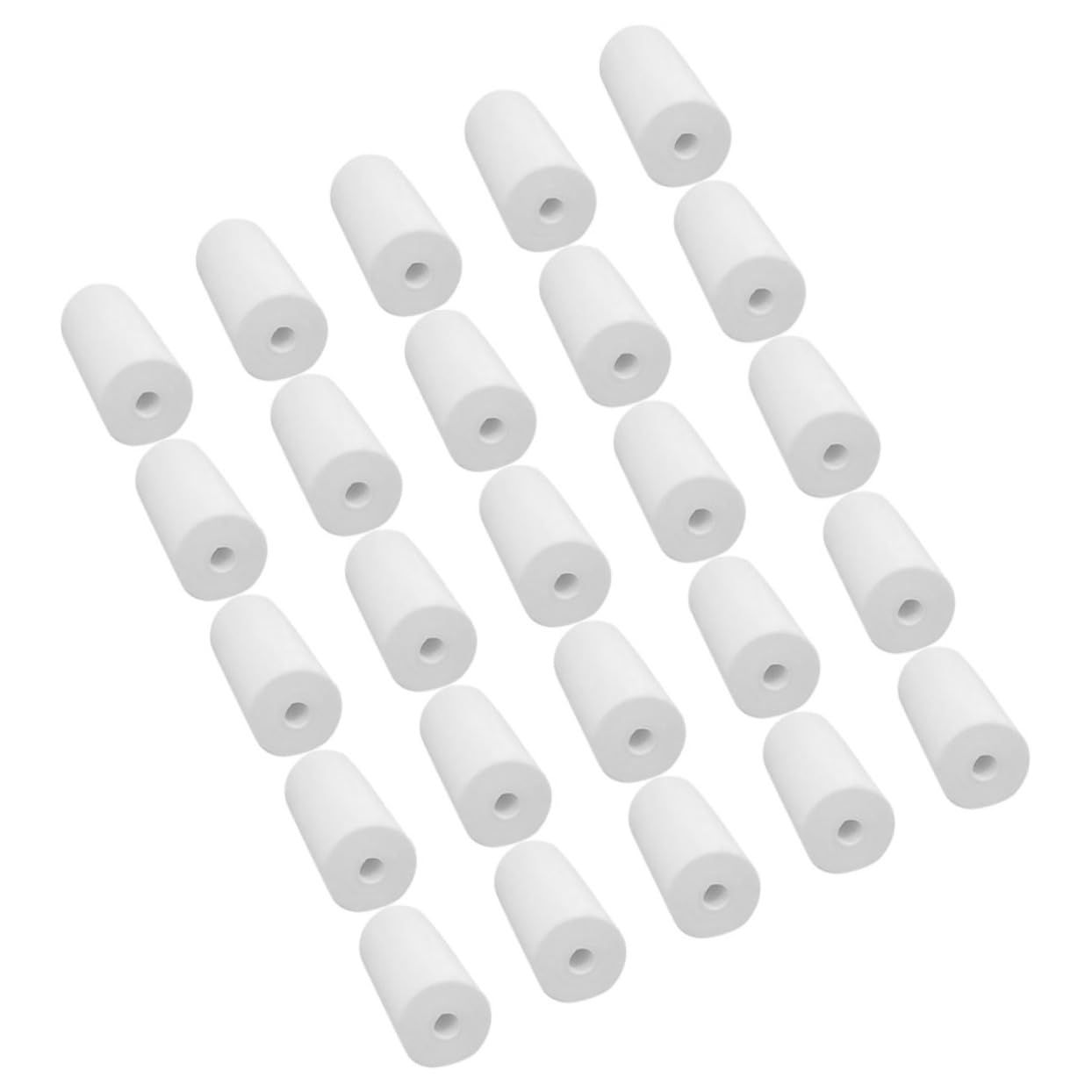 Papier Thermique pour Billets 57x30, Lot de 25 Rouleaux Blancs