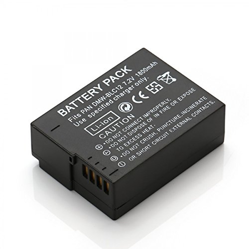 Rusty Bob - DMW-BLC12 accumulateur/batterie Panasonic Lumix DMC-GH2, DMC-GH2H, DMC-GH2K DMC-G5, DMC-G5K, DMC-G5X, DMC-G5W DMC-G6, DMC-G6H - batterie seulement