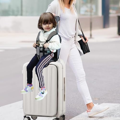 Toddler Travel Suitcase Seat with Safety Anti-Slip Rope,Ride on Suitcase for Kids,Ride Safer Travel Vest for Babies2