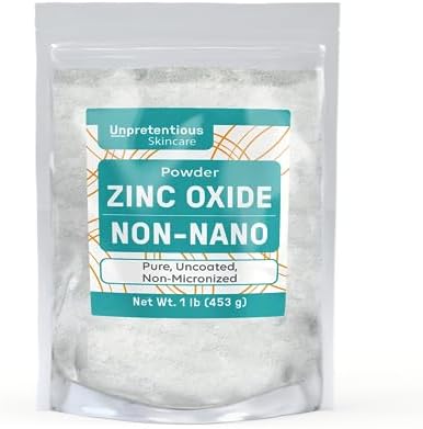 Unpretentious Non-Nano Zinc Oxide, 1 lb, Pure & Uncoated, Convenient Resealable Bag for Storage