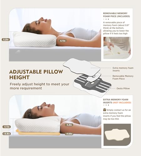 Orthopedic Neck Pillow for Neck Pain Relief for Side and Back Sleepers