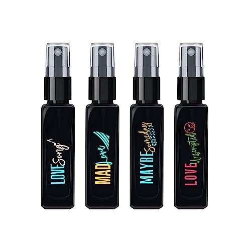 Image of Maryaj Love Song EDP and Mad Love EDP and Maybe Someday EDP and Love Unscripted EDP (Pack of 4, Each 8ML) Long Lasting Scent Spray Gift For Men and Women