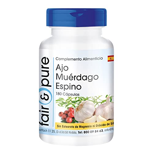 Fair & Pure® - Extracto de Ajo con Muérdago y Espino - Vegano - Alta pureza - 180 Cápsulas