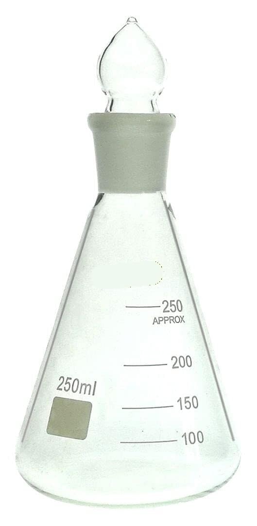 Kolba Erlenmeyera ze szkła borokrzemowego o pojemności 50–5000 ml — kolba stożkowa ze stożkową szyjką i szlifowanym złączem szklanym(250ml with 24/29 Stopper)