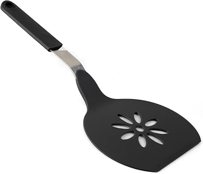 Homi Styles Jumbo Nylon Spatula, Non-Stick, and Dishwasher Safe - Ideal for Cooking, Flipping, and Serving, Great for Pancake Flipper, Egg Pancake Turner - 15 X 6.5 Inches Extra Large Spatula Black