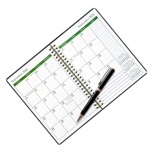 Planificador anual 2026-2028 - Planificador plurianual | Cuaderno de notas, calendario para la universidad, oficina, escuela, trabajo, hogar