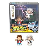 Little People Collector Regreso al Futuro Conjunto de edición Especial para Adultos y Fans, Incluye 2 Figuras y una Caja Decorativa, JFD74