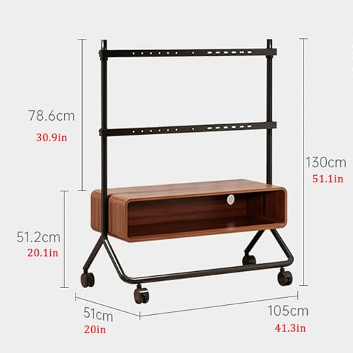 Soporte móvil para TV de 50-85 pulgadas con ruedas y altura ajustable miniatura 2
