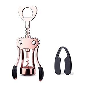 Wine Opener, Zinc Alloy Premium Wing Corkscrew Wine Bottle Opener with Multifunctional Bottles Opener, Upgrade