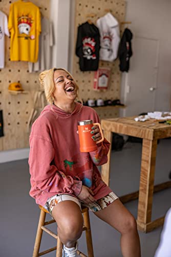 Image of STANLEY Stay-Chill Beer Stein 24 oz | Heavy Duty Big Grip Handle | Beer Tumbler Drink Cup, Holds 2 Cans | Insulated Stainless Steel Party Mug | BPA-Free | Tigerlily