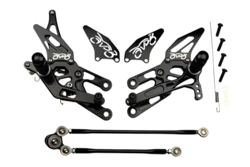 Platines commandes reculees AVDB noir pour éliminer les glisses sur Honda CBR 600 1000 RR