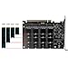 4-Disk Soft RAID Adapter Card with Fan, PCIE X16 NVME M.2 MKEY SSD RAID Array Adapter Card Parts