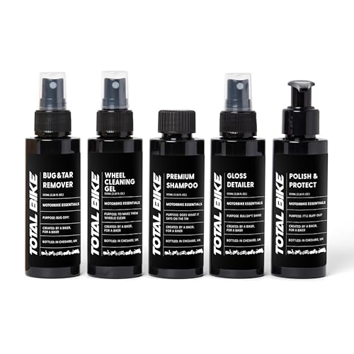 Total Bike Motorcycle Essentials kit - Motorbike cleaning kit,...