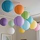 LIHAO 10 PCS Papierlaternen Bunte Lampions Lampenschirm Rund Papier Laternen für Hochzeiten Geburtstage Feiertagen Gartenparty Babytaufe Deko (25cm)