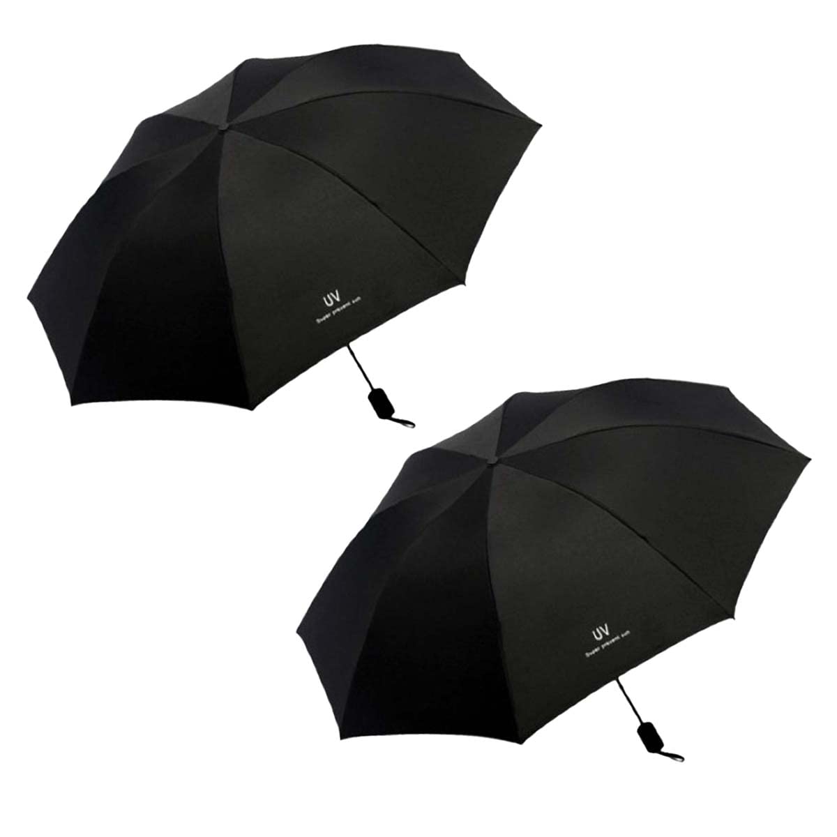 kekemi 3 Fold UV Plain Manual Sun & Rain Umbrella for Men & Women (Pack of 2)-picture-4