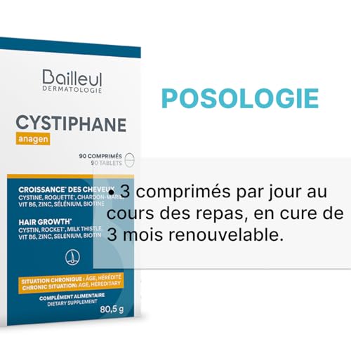 Cystiphane Anagen Bailleul 4x90 comprimés pour croissance cheveux