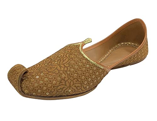 Sherwani Shoes for Men Wedding Handmade Punjabi Leather Jutti Ethnic Mojaris for Men's