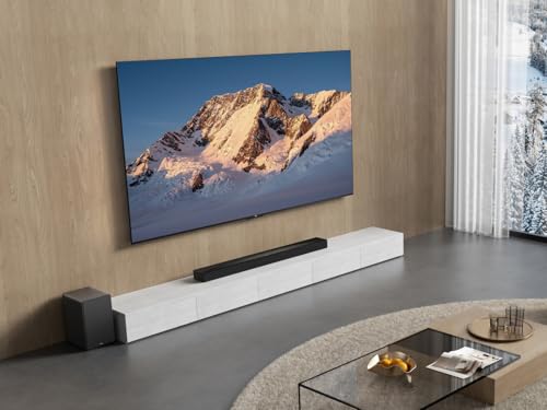TCL Q65H Soundbar 5.1 Kanal, 580W Heimkino-Lautsprecher mit Cinema Surround, Dolby Atmos, DTS:X, Sound Expansion, Bluetooth 5.3, HDMI eARC, USB, Optisch, Wandmontage möglich, Eine Fernbedienung