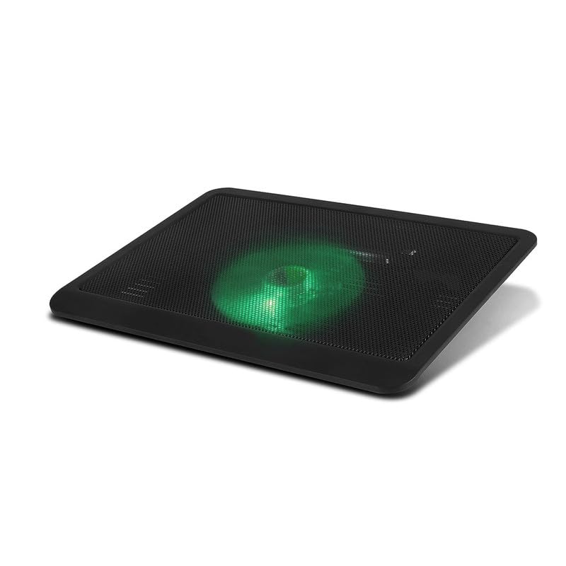 Image of USB Powered Laptop Cooling Pad with 125mm Fan: Enhanced Cooling, Pass Through USB Connector, and Stylish Blue LED Lights