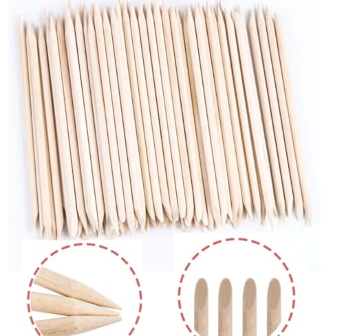 Lista de Palitos de madera de esta semana. 45 Palitos De Naranjo Para Remover la Cutícula de las Uñas 100 Piezas, Manicura y Pedidcura