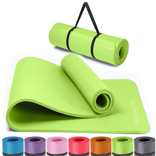 KG Physio Yogamatte Rutschfest und Gepolstert - Yoga Matte mit Tragegurt, Fitnessmatte, Turnmatte...