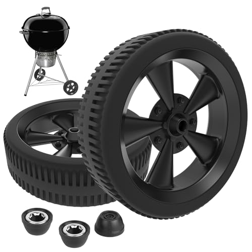 Image of 65930 65931 BBQ Wheels for Weber Kettle 18 /22 Inch Grill Replacement Parts