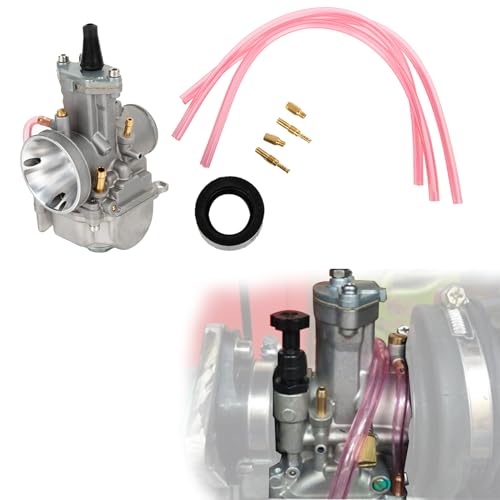 PSLER PWK 28mm Carburetor with Intake Needle Jet for KX80 KX85 KX100 YZ80 YZ85 DT100 RM80 RM85 CR80 CR85R GY6 2 Stroke Racing Carburetor