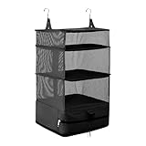 【品質昇級版】トラベルポーチ 吊り下げ 旅行 便利グッズ 圧縮袋 バッグ（テレビで話題・あっしゅく収納アイテム・コンパクトに圧縮)衣類 収納 パッキング スペース節 旅行整理/出張/合宿 (ブラック, L)