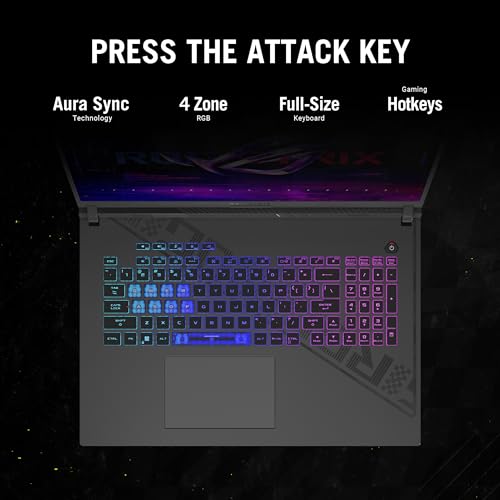 Image of ASUS ROG Strix G18 (2024) Gaming Laptop, 18 inch ROG Nebula Display 16:10 QHD 240Hz /3ms, NVIDIA GeForce RTX 4060, Intel Core i7-13650HX, 16GB DDR5, 2TB PCIe Gen4 SSD, Wi-Fi 6E, Windows 11, G814JV-RS75