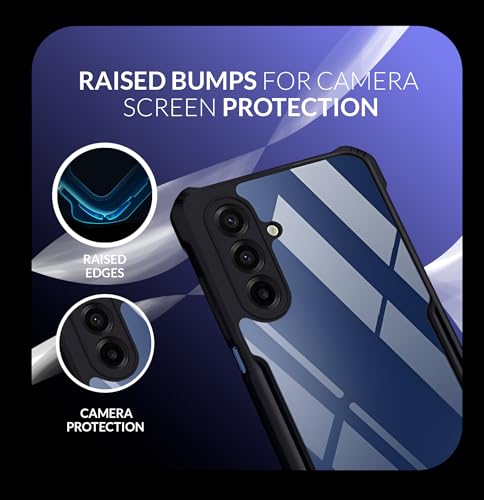 Image of Back Cover Case + Screen Protector for Samsung Galaxy A17 5G | Transparent Black | TPU & PC Anti Yellow Mobile Phone Case Cover for Samsung Galaxy A 17 / A17 5G | 360 Degree Protection