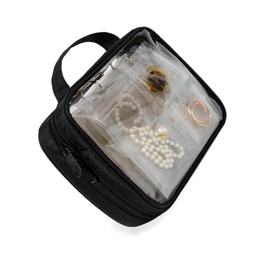 Sac à bijoux en PVC transparent robuste étanche avec fermeture