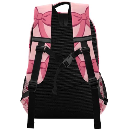 ALAZA Pink Bow Cherry Backpacks for Girls Boys Elementary School Bag Kids Bookbag Personalized Laptop Travel Daypack Students Rucksack3