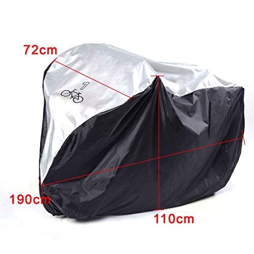 Wallfire Housse de vélo, Housse de Protection Contre Les intempéries Universelle imperméable Anti-poussière extérieure pour vélo - Image 8
