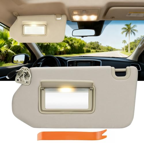 Sun Visor with Light Compatible with Nissan Pathfinder 2013-2020, 2014-2017 Infiniti QX...
