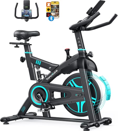 [2025 Aktualisierte]Heimtrainer Fahrrad mit APP, 0-100% Magnetwiderstand Stationäres, 15KG Schwungrad, Ultraleise, Ergometer Bike Indoor mit LCD-Monitor, Bis 160KG, Tablet-Halter