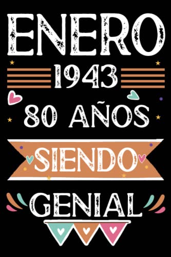 CUADERNO, Enero 1943, 80 Años Siendo Genial: Libro de visitas, cuaderno, 110 páginas de felicitaciones, idea de regalo, regalo Para la esposa, novia, mujer, La madre