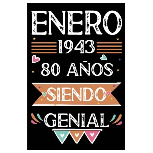 CUADERNO, Enero 1943, 80 Años Siendo Genial: Libro de visitas, cuaderno, 110 páginas de felicitaciones, idea de regalo, regalo Para la esposa, novia, mujer, La madre