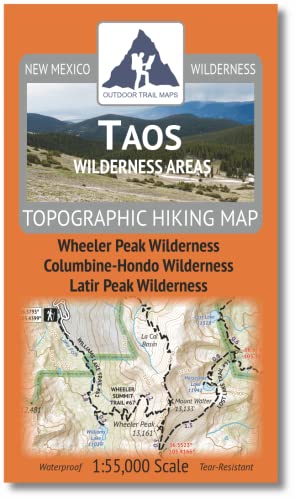 Outdoor Trail Maps Taos Wilderness Areas - New Mexico Hiking...