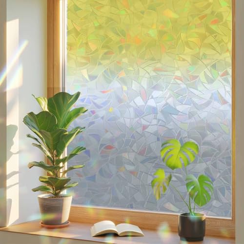 Vinilo adhesivo para ventana 17.7x39.3 pulgadas color amarillo miniatura 1