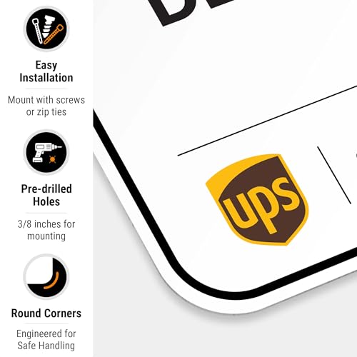 Image of Package Delivery Sign, Delivery Instructions Open Gate and Leave Delivery Inside Sign, 12x18 Inches, Rust Free .063 Aluminum, Fade Resistant, Made in USA