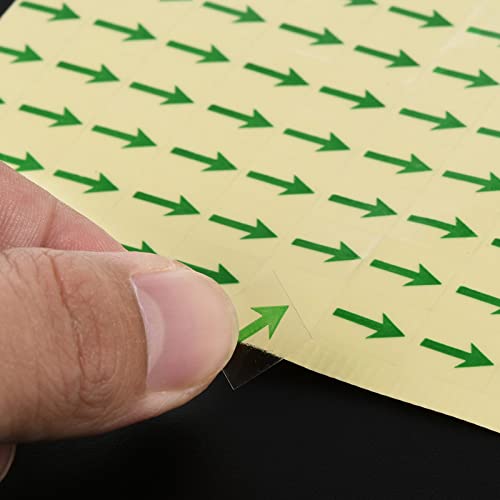 Indicateur de défauts autocollant flèche vert PET 4 feuilles