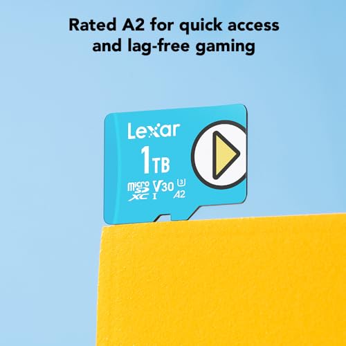 Image of Lexar 1TB Play Blue Micro SD Card, UHS-I, C10, U3, V30, A2, 4K, Up to 160MB /s microSDXC Memory Card, Expanded Storage for Nintendo-Switch 1, Gaming Devices, Smartphones, Tablets (LMSPLBL001T-BNNNU)