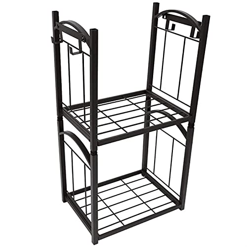 Zwaar brandhoutrek 2 Lagen Iron Brandhout Rack Afneembare Haard Tool Rack Indoor Outdoor Ontsteking Houder Indoor… - Image 7