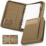 WYNEX Tactical Notebook Padfolio Ring Binder - Refillable 6-Ring A5 Binder, Zip Hardcover Notebook with 80 Pages, Water-Resistant Military Notebook Cover for Planners, Field, School, Business