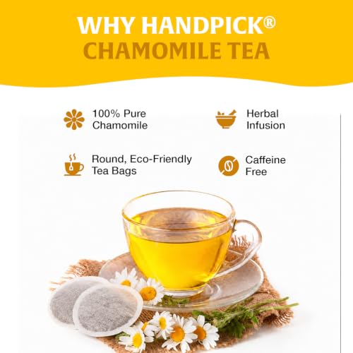 Image of HANDPICK Organic Chamomile Tea (40 Tea Bags) Pure Floral Chamomile Tea