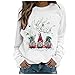 Weihnachtspullover Damen Baumwolle Sweatshirt Xmas Rundhals Hirsche Aufdruck Weihnachtspulli Motiv Weihnachtspullover Weihnachten Rentier Elfe Christmas Pulli Shirt