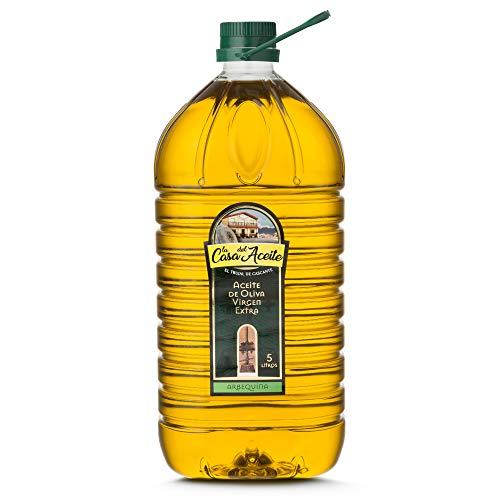 La Casa Del Aceite - Aceite de Oliva Virgen Extra de Variedad Arbequina procedente de Cultivos de Navarra y Limítrofes - 4 Garrafas x 5L - Ideal para Tomar en Crudo