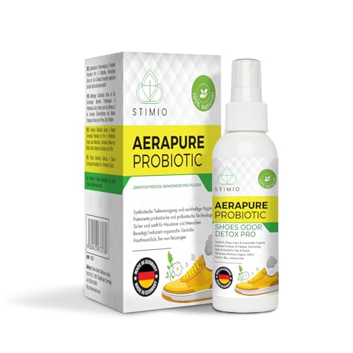 Stimio – ¡Adiós al mal olor de pies! Spray desodorante probiótico y enzimático contra el sudor – Elimina olores con microorganismos activos – Natural, ecológico y sin perfumes sintéticos