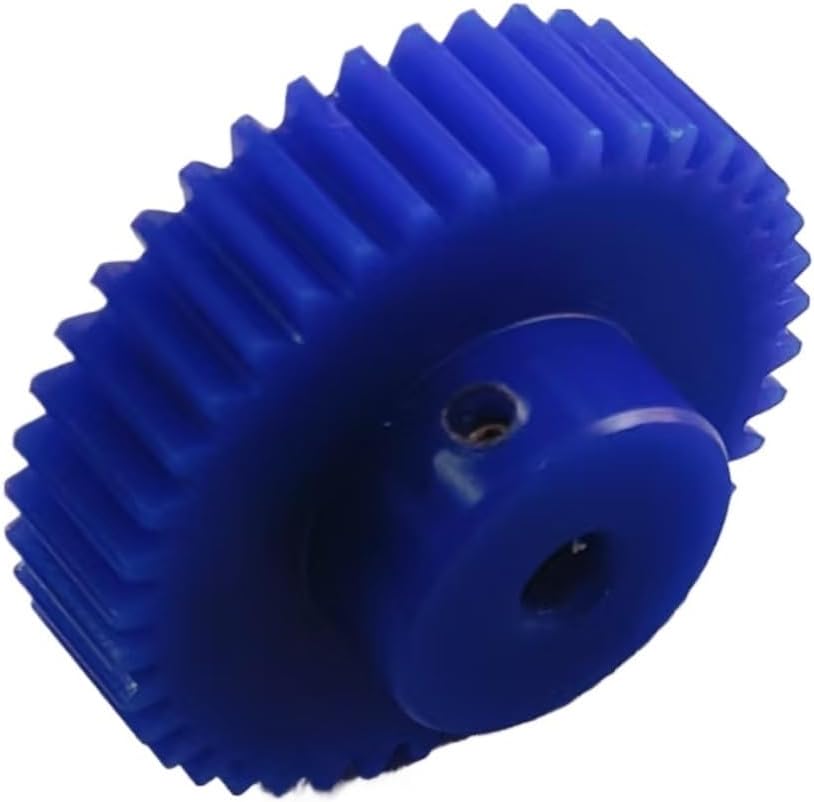 Plastic Motor Gear,1pcs 1.25 Module 7mm Bore Cylindrical with Step 10mm Teeth Thickness Pinion .25M Nylon Straight Spur Spindle(16 Teeth)