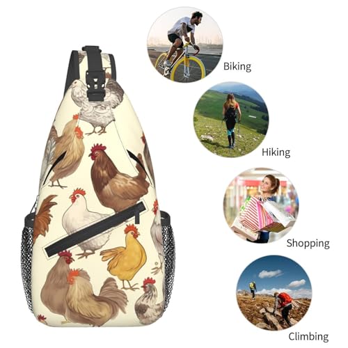 Bolso de pecho cruzado para hombre tipo sling mochila para senderismo miniatura 6